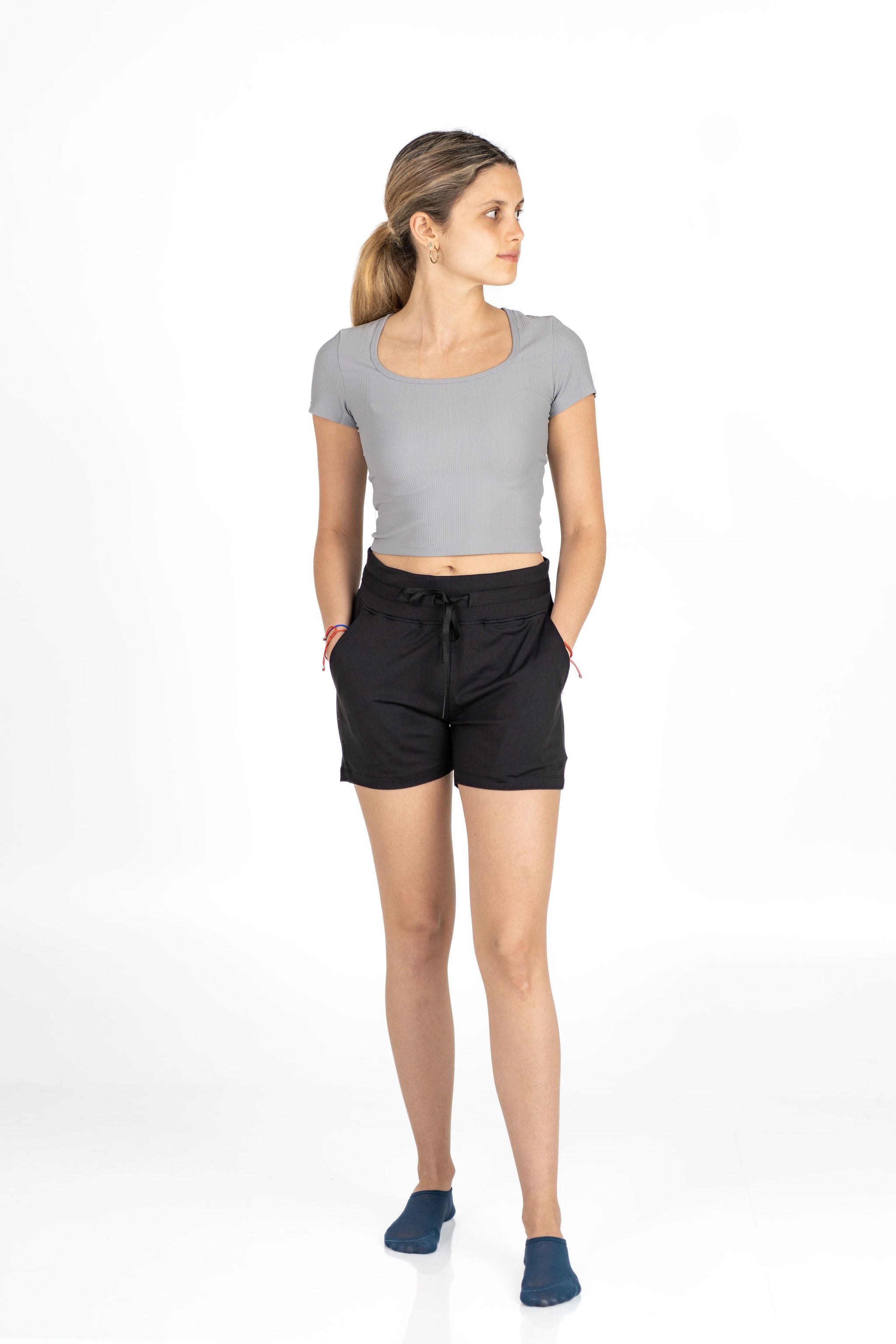 Everyday Casual Top - Gris Claro